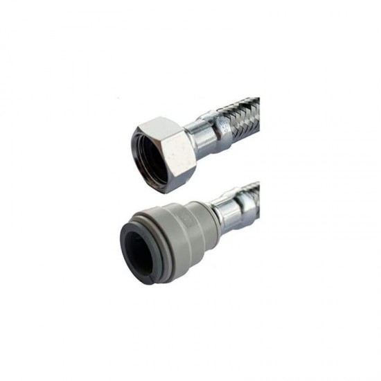 Oracstar Flexible Tap Connector with Push Fit - 15mm x 1/2