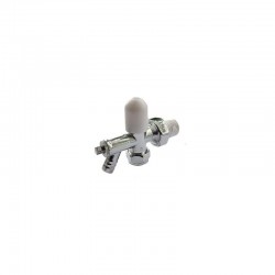 Oracstar Chrome Radiator Valve Angled Drain Off - 15mm x 1/2