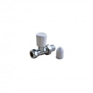 Oracstar Chrome Radiator Valve Straight Drain Off - 15mm x 1/2