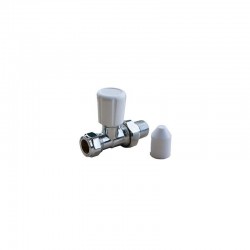 Oracstar Chrome Radiator Valve Straight Drain Off - 15mm x 1/2