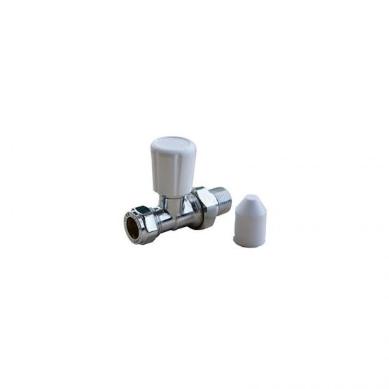 Oracstar Chrome Radiator Valve Straight Drain Off - 15mm x 1/2