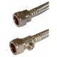 Oracstar 15mm x 15mm x 500mm Flexible Connector with Isolating Valve