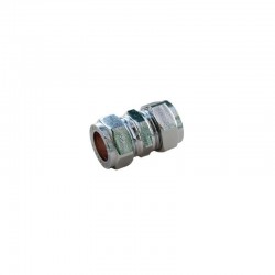 Oracstar 15mm Chrome Straight Compression Coupler For Plumbing