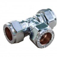 Oracstar 15mm Chrome Equal Compression Tee