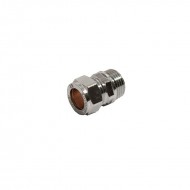 Oracstar 15mm Chrome Straight Compression Coupler - Male For Plumbing