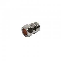 Oracstar 15mm Chrome Straight Compression Coupler - Male For Plumbing