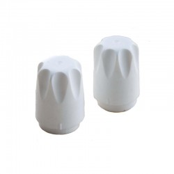 Oracstar White Radiator Caps with Adapters - Pack of 2