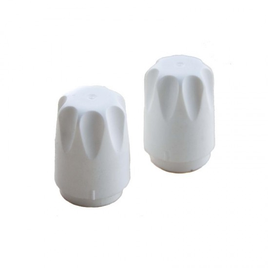 Oracstar White Radiator Caps with Adapters - Pack of 2