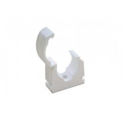 Oracstar 22mm White Hinged Pipe Clip - Pack of 10