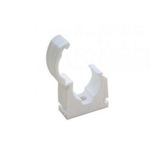 Oracstar 22mm White Hinged Pipe Clip - Pack of 10