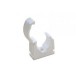 Oracstar 22mm White Hinged Pipe Clip - Pack of 10