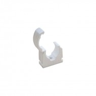 Oracstar 15mm White Hinged Pipe Clips - Pack of 10