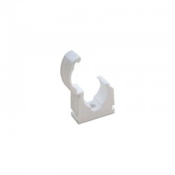 Oracstar 15mm White Hinged Pipe Clips - Pack of 10
