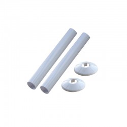 Oracstar 15mm White Pipe Covers & Collars For Plumbing