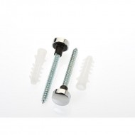 Oracstar Straight Toilet Pan Fixing Kit with Chrome Caps