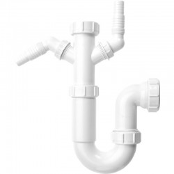 Oracstar MaKe 40mm x 75mm Washing Machine Trap - Seal 2 Spigot