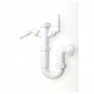 Oracstar MaKe 40mm x 75mm Washing Machine Trap - Seal 2 Spigot