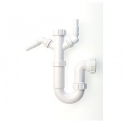 Oracstar MaKe 40mm x 75mm Washing Machine Trap - Seal 2 Spigot