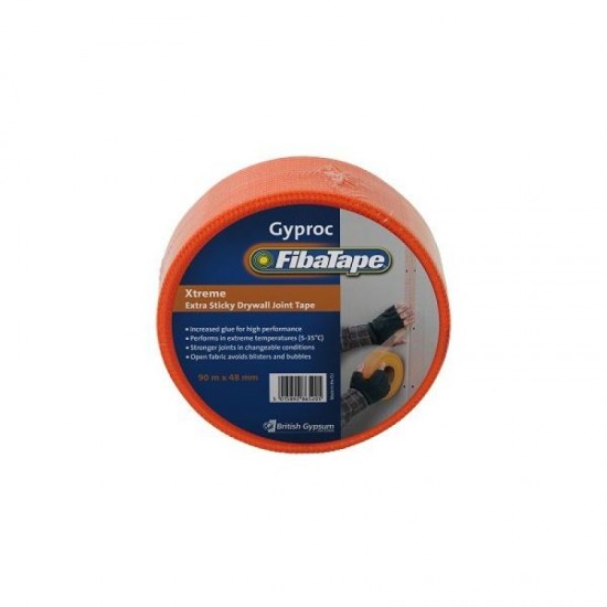 Gyproc FibaTape Xtreme - Orange - Drywall Joint Tape - 90m x 48mm