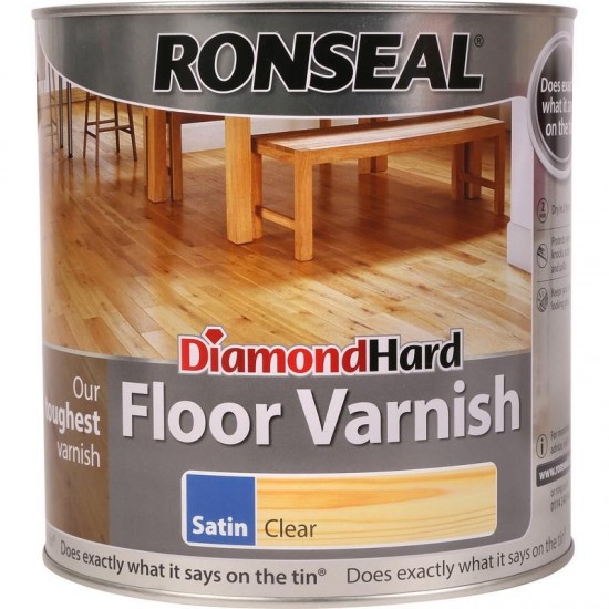 Ronseal Diamond Hard Floor Varnish - Walnut - 2.5L