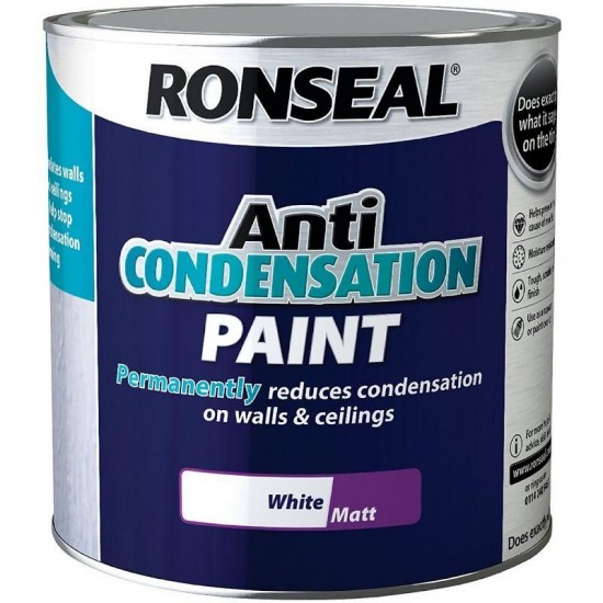 Ronseal Anti Condensation Paint - Matt White - 750ml