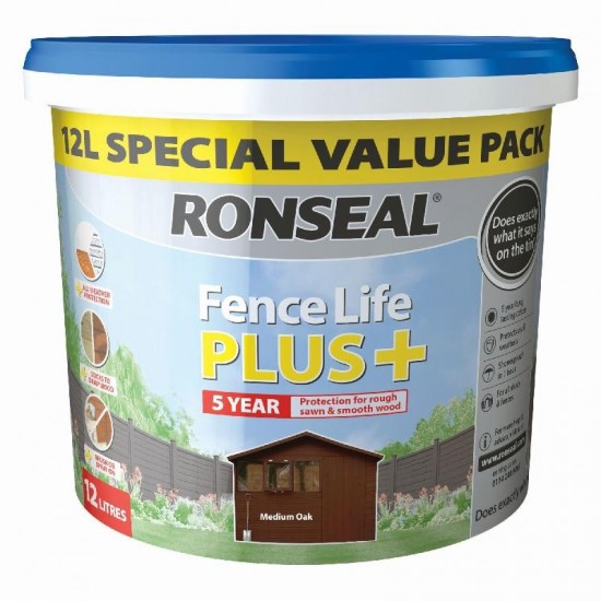 Ronseal Fence Life Plus - Dark Oak - 5L