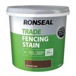 Ronseal Trade Fencing Stain - Medium Oak - 5L