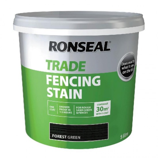 Ronseal Trade Fencing Stain - Forest Green - 5L