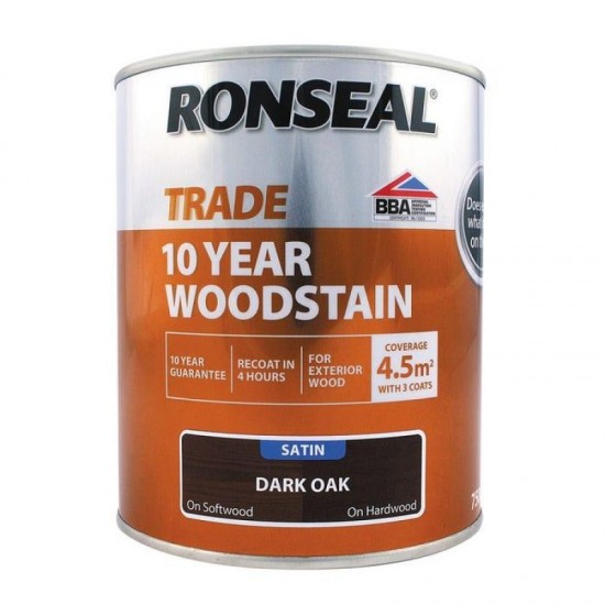 Ronseal Trade 10yr Woodstain - Dark Oak - 2.5L