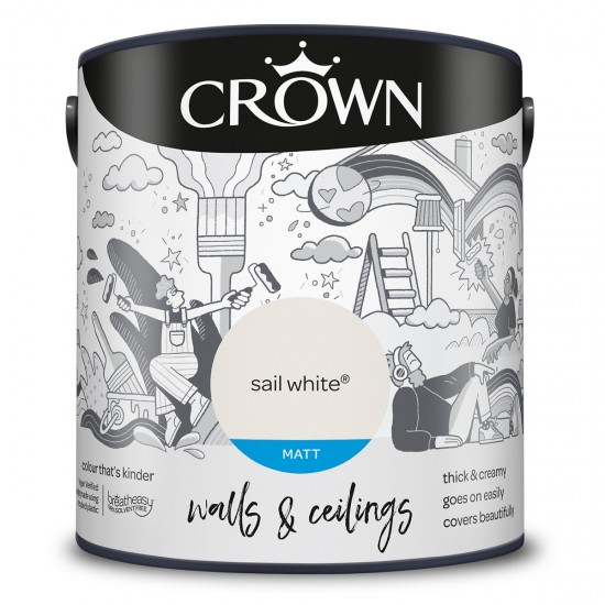 Crown Matt Breatheasy Solvent Free - Sail White - 2.5L