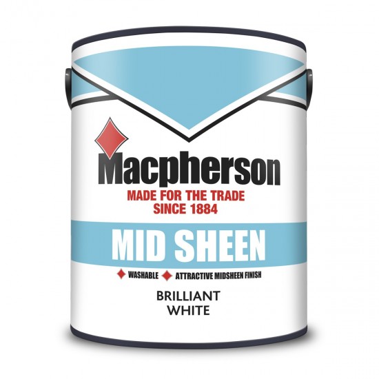 Macpherson Mid Sheen - Brilliant White - 5L