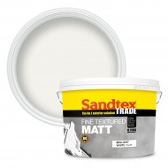 Sandtex Fine Textured Masonry Paint Matt - Brilliant White - 10L