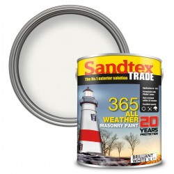 Sandtex 365 All Weather Masonry Paint - Brilliant White - 5L