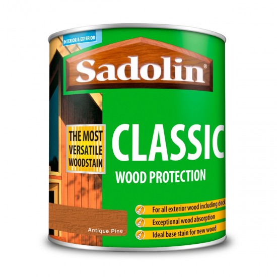 Sadolin Classic All Purpose Woodstain - Antique Pine - 1L
