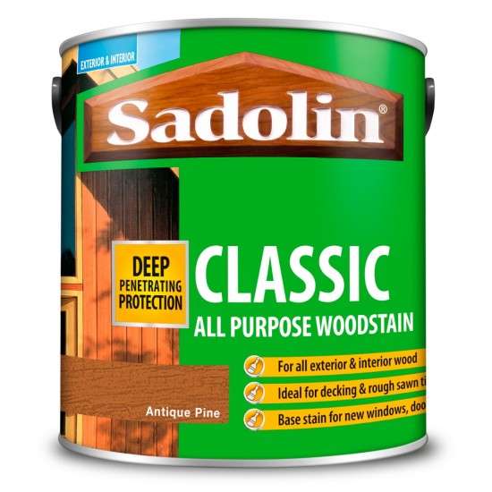 Sadolin Classic All Purpose Woodstain - Antique Pine - 2.5L