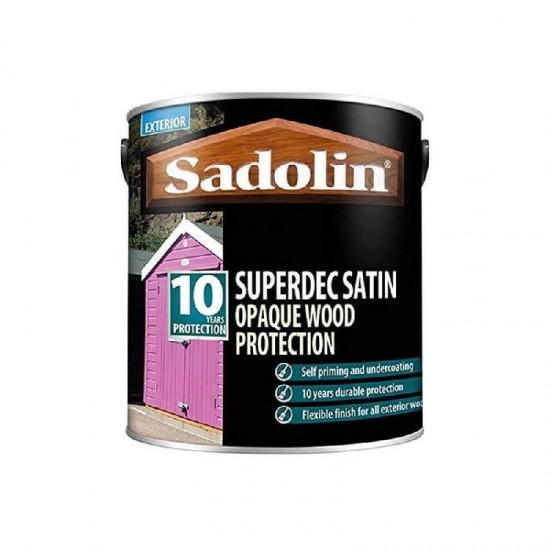 Sadolin Superdec Satin Opaque Wood Pro - Super White - 1L