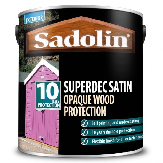 Sadolin Superdec Satin Opaque Wood Pro - Black - 1L