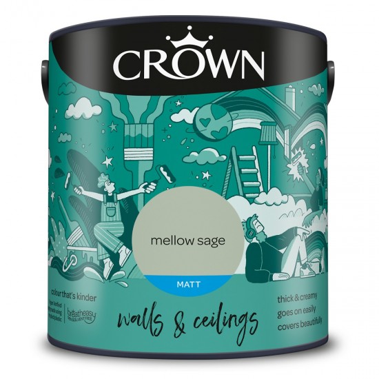 Crown Matt Breatheasy Solvent Free - Mellow Sage - 2.5L