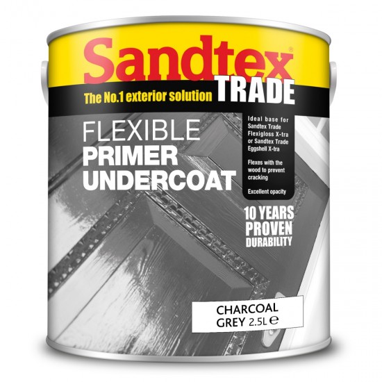 Sandtex Flexible Primer Undercoat - Charcoal Grey - 2.5L