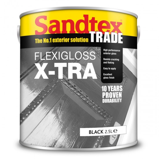 Sandtex Flexigloss X-Tra - Black - 2.5L