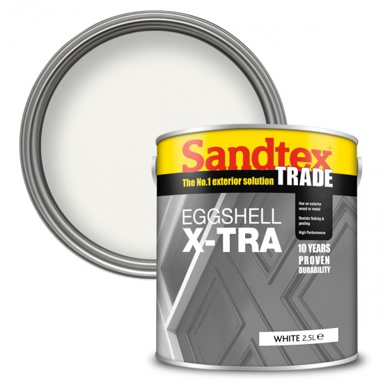 Sandtex Eggshell X-Tra - White - 2.5L
