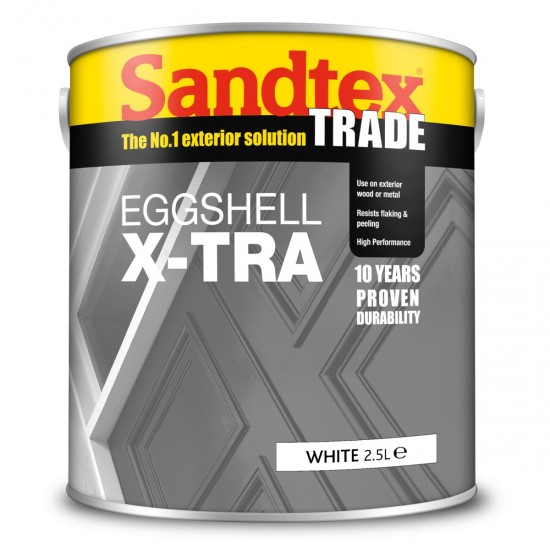 Sandtex Eggshell X-Tra - White - 2.5L