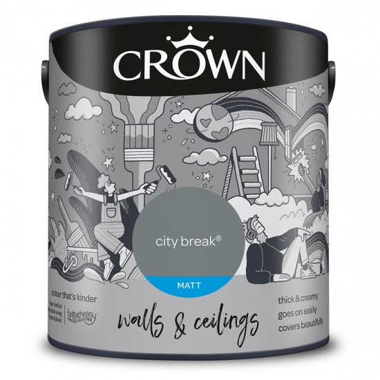 Crown Matt Breatheasy Solvent Free - City Break - 2.5L