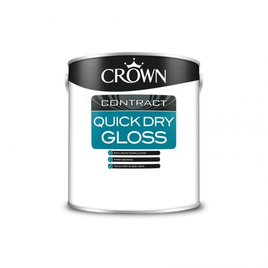 Crown Contractors Quick Dry Satin - Brilliant White - 2.5L