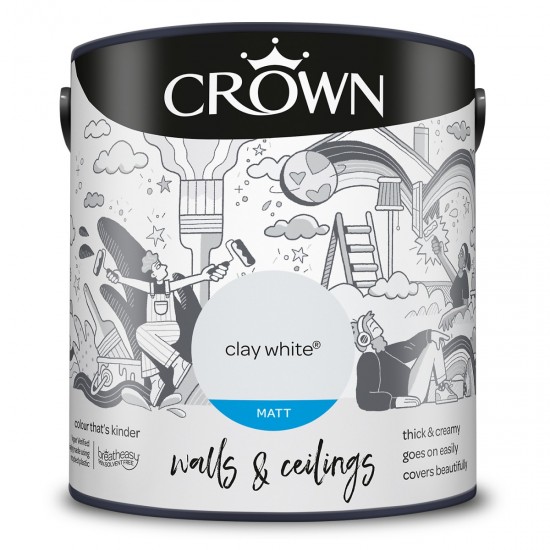 Crown Matt Breatheasy Solvent Free - Clay White - 2.5L