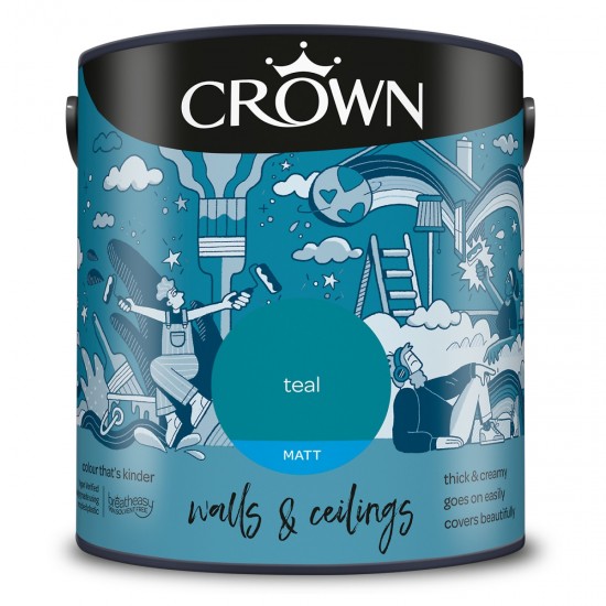 Crown Matt Breatheasy Solvent Free - Teal - 2.5L
