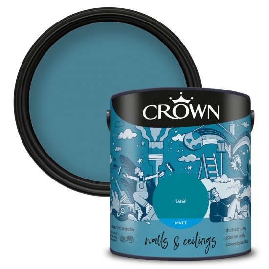 Crown Matt Breatheasy Solvent Free - Teal - 2.5L