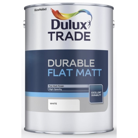 Dulux Trade Durable Flat Matt - White - 5L