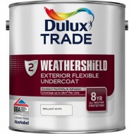 Dulux Trade 2.5L Weathershield Exterior Flexible Undercoat - Brilliant White - 2.5L