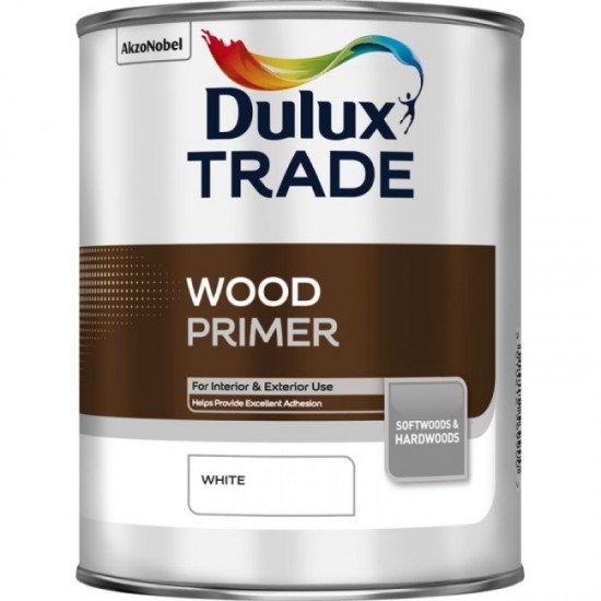 Dulux Trade Wood Primer Soft & Hardwood - White - 1L